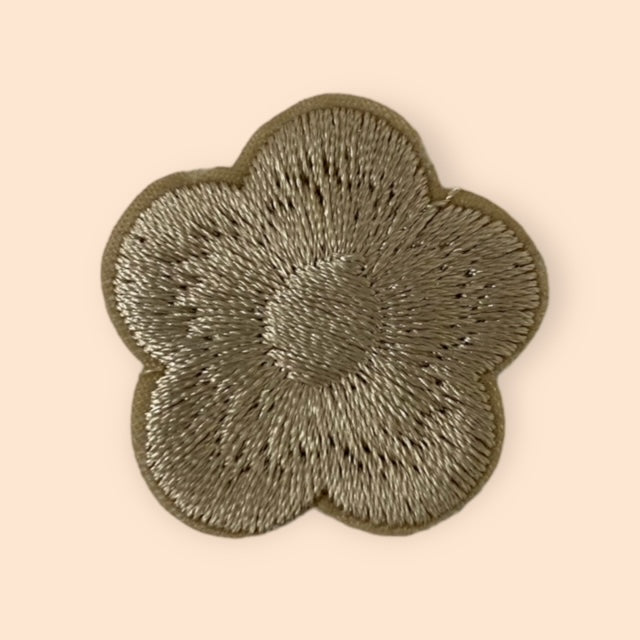 BROWN FLOWER HAT PATCH