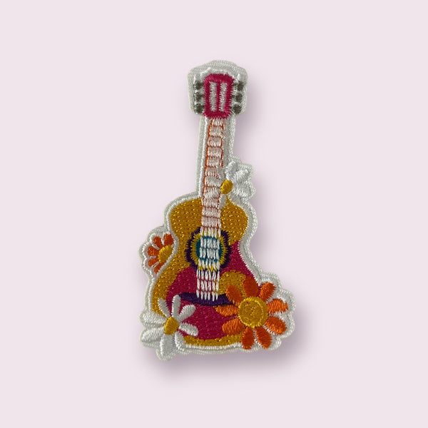 FLOWER GUITAR HAT PATCH