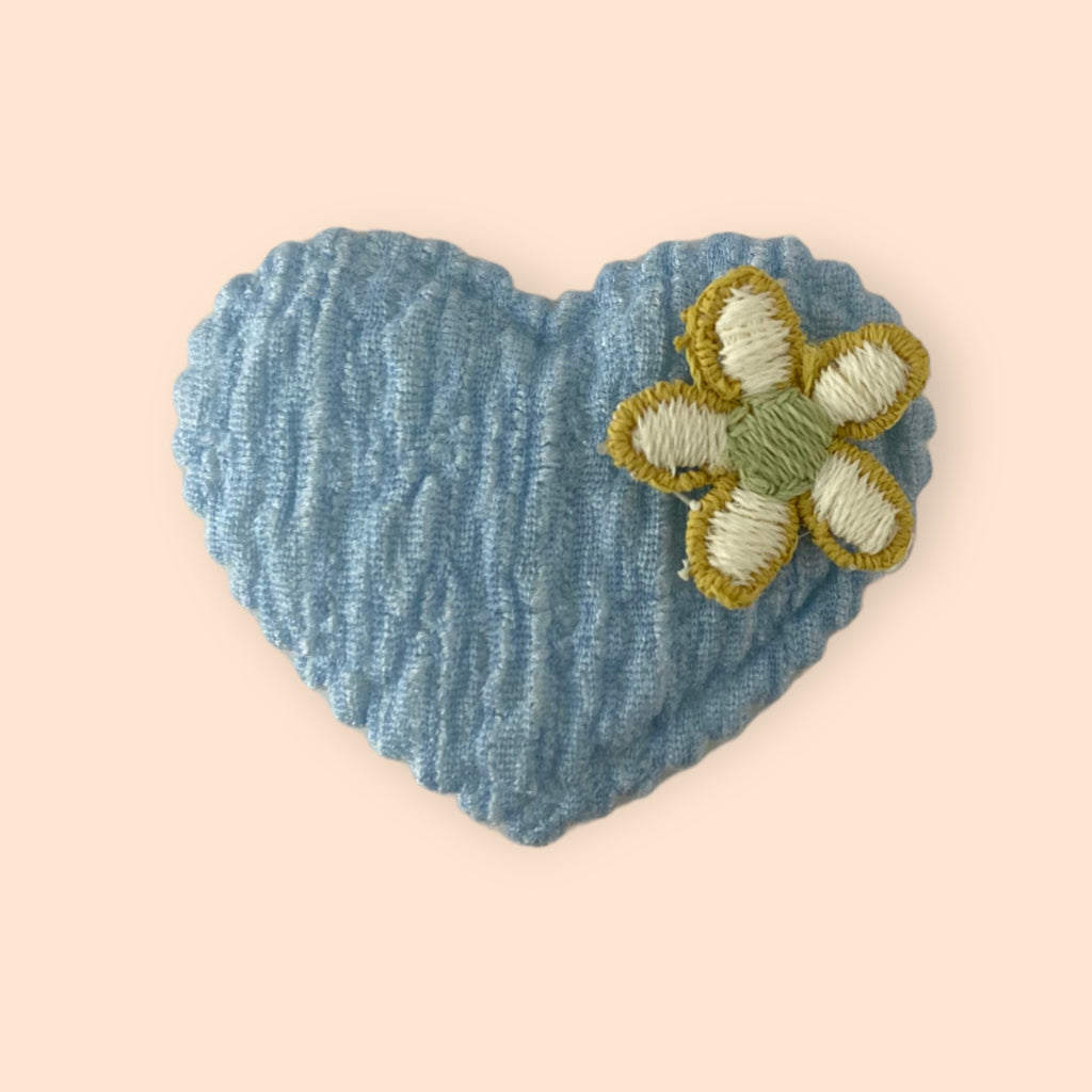 BLUE HEART HAT PATCH