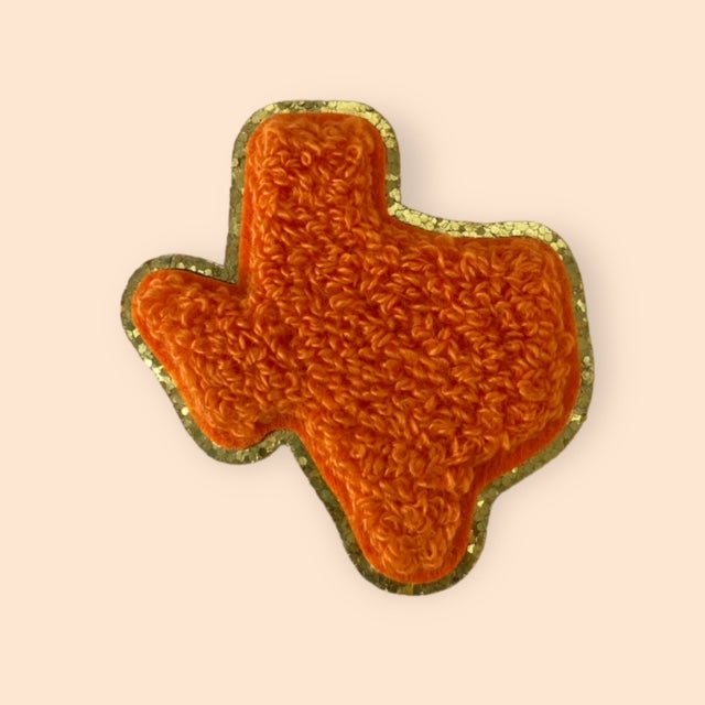 ORANGE TEXAS HAT PATCH