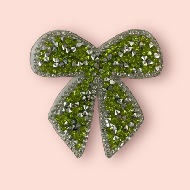 LIME GREEN BOW HAT PATCH