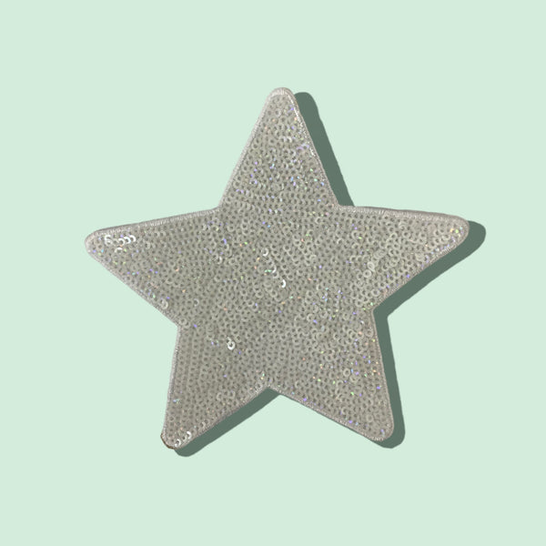 WHITE SEQ STAR HAT PATCH