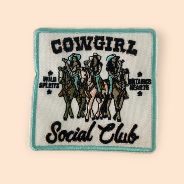 COWGIRLS SOCIAL CLUB HAT PATCH