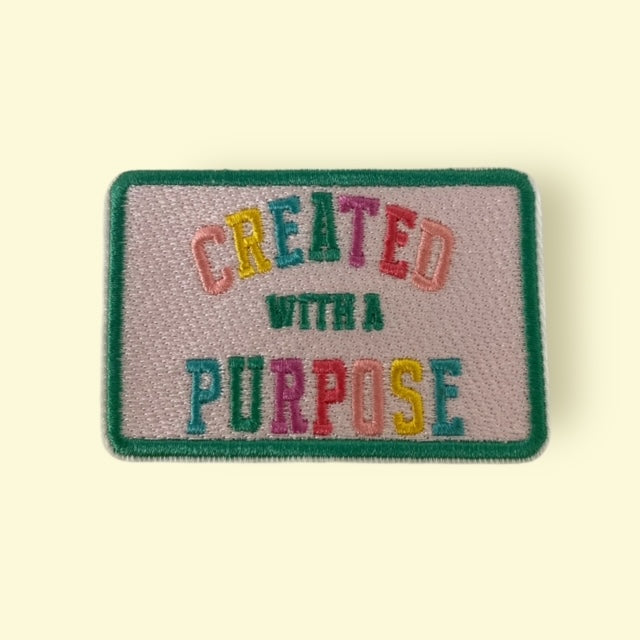 CREATED WITH A  PURPOSE HAT PATCH