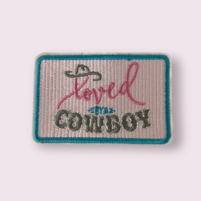 LOVED BY A COWBOY HAT PATCH