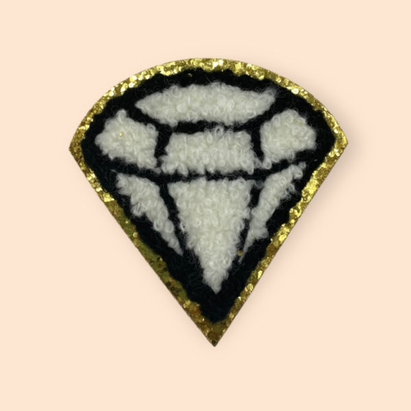 WHITE DIAMOND HAT PATCH