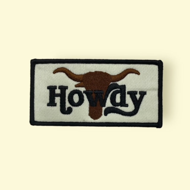 HOWDY STEER HAT PATCH