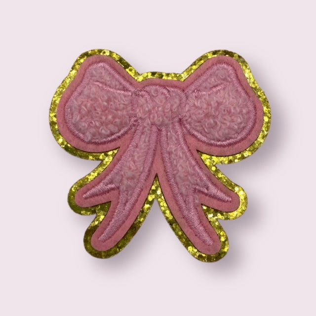 PINK BOW HAT PATCH