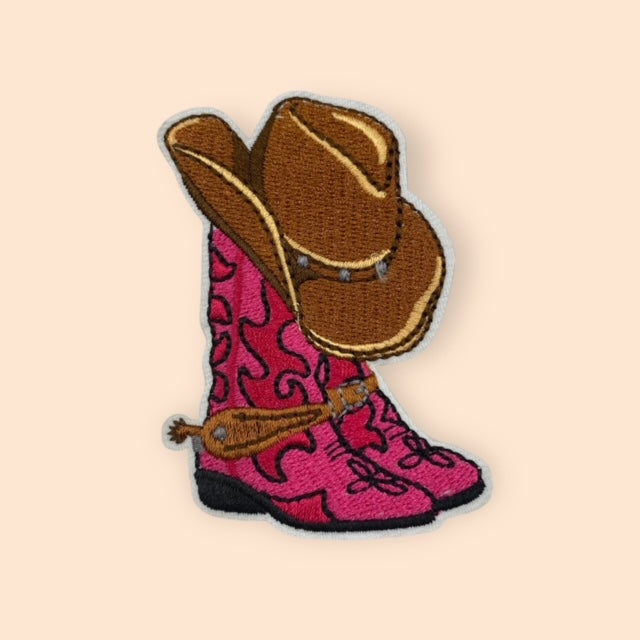 PINK COWBOY HAT PATCH