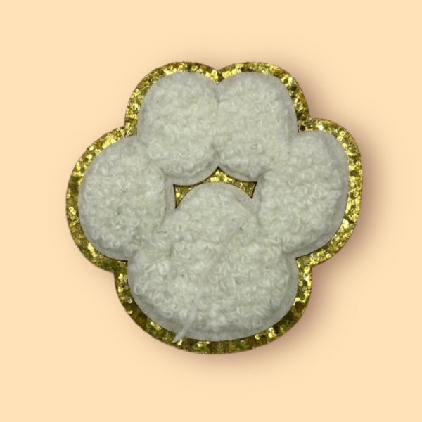 WHITE PAW HAT PATCH