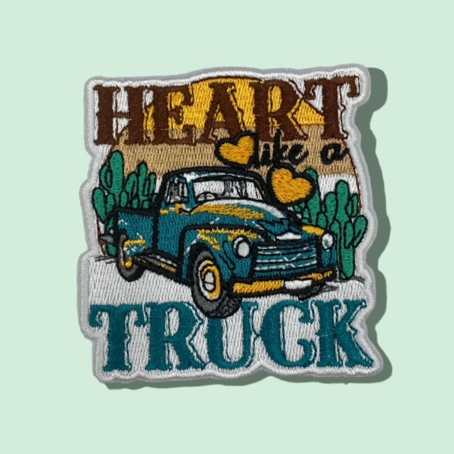 HEART LIKE A TRUCK HAT PATCH