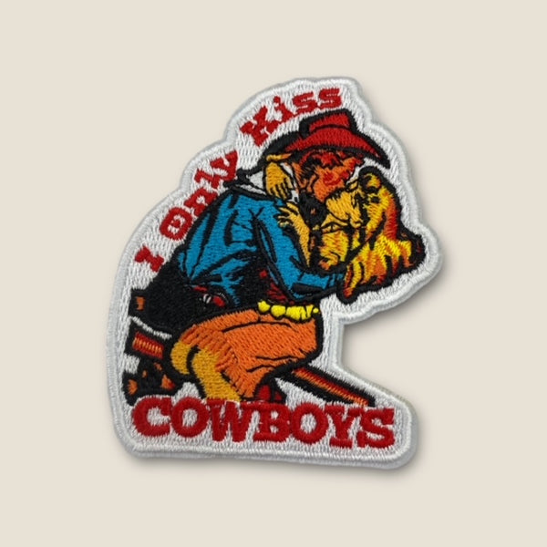 I ONLY KISS COWBOYS HAT PATCH