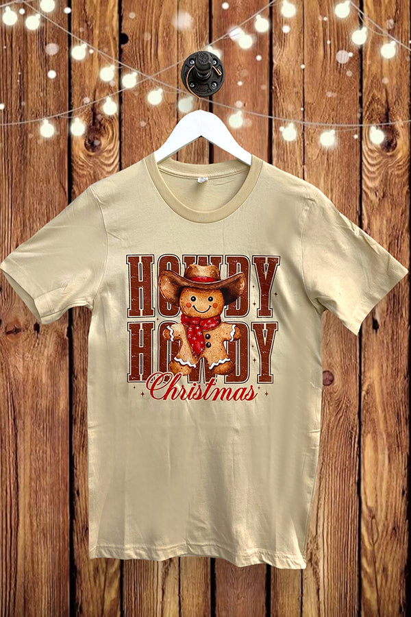 BC DTF HOWDY GINGERBREAD - TAN