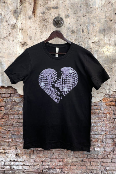 BC DTF DISCO HEART - BLACK