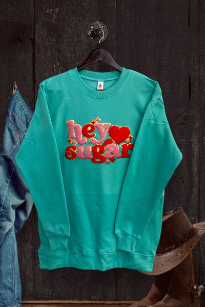 LBL SS PATCH HEY SUGAR  - TURQUOISE