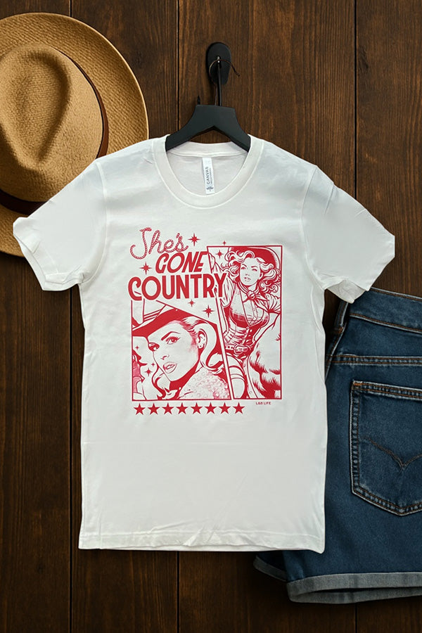 BC DTF SHES GONE COUNTRY - WHITE