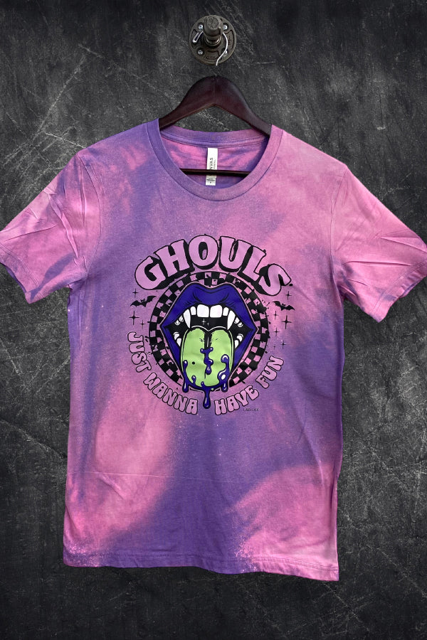 BC BL DTF GHOULS JUST WANNA  - BLEACHED PURPLE