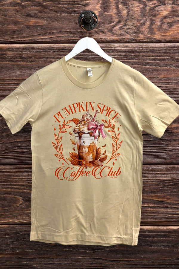 BC DTF PUMPKIN SPICE COFFEE CLUB - TAN