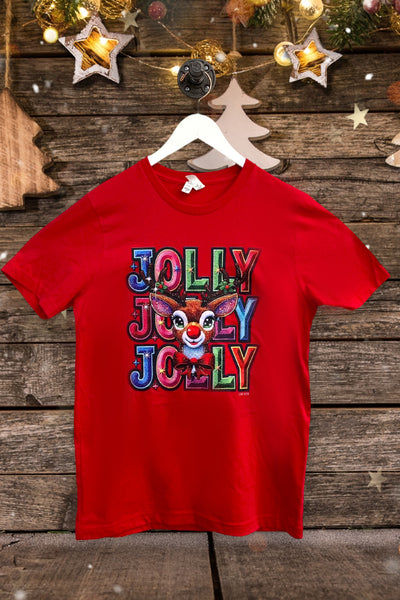 BC DTF JOLLY DEER - RED