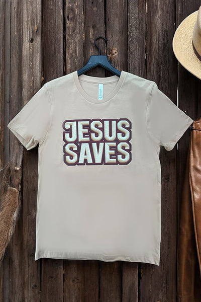 BC DTF JESUS SAVES - PEACH