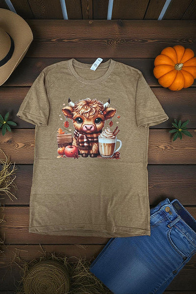 BC DTF FRAPE COW - HEATHER BROWN