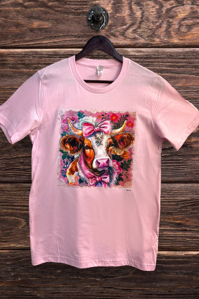 BC DTF BOW COW -PINK