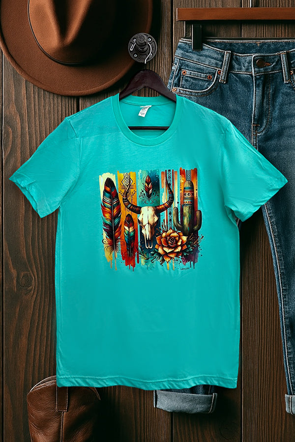 BC DTF FEATHER STEER - TURQUOISE