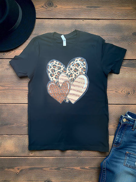 BC DTF LEO HEARTS - BLACK