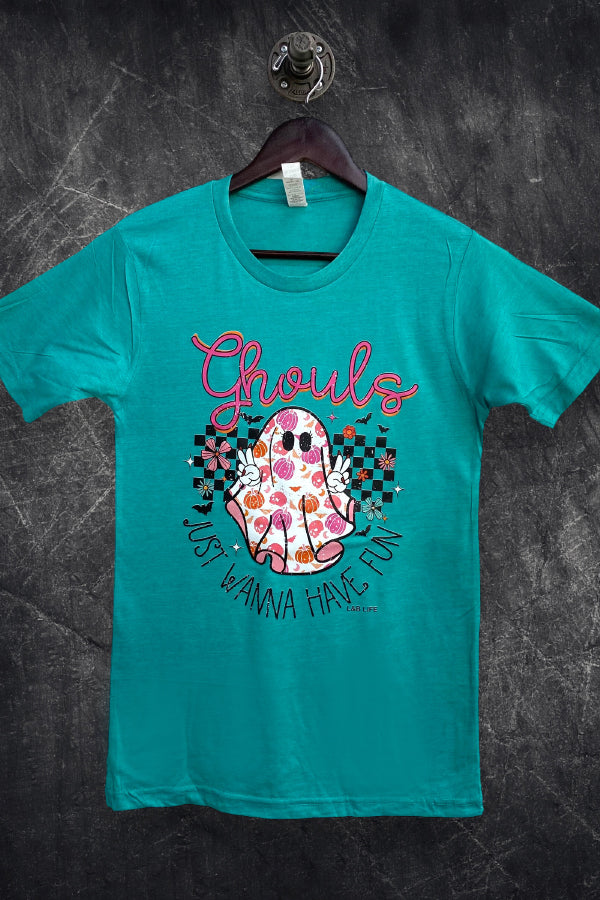 LBL DTF GHOULS JUST WANNA HAVE FUN - HEATHER TEAL