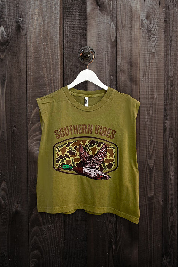 AA CROP DTF SOUTHERN VIBES - OLIVE