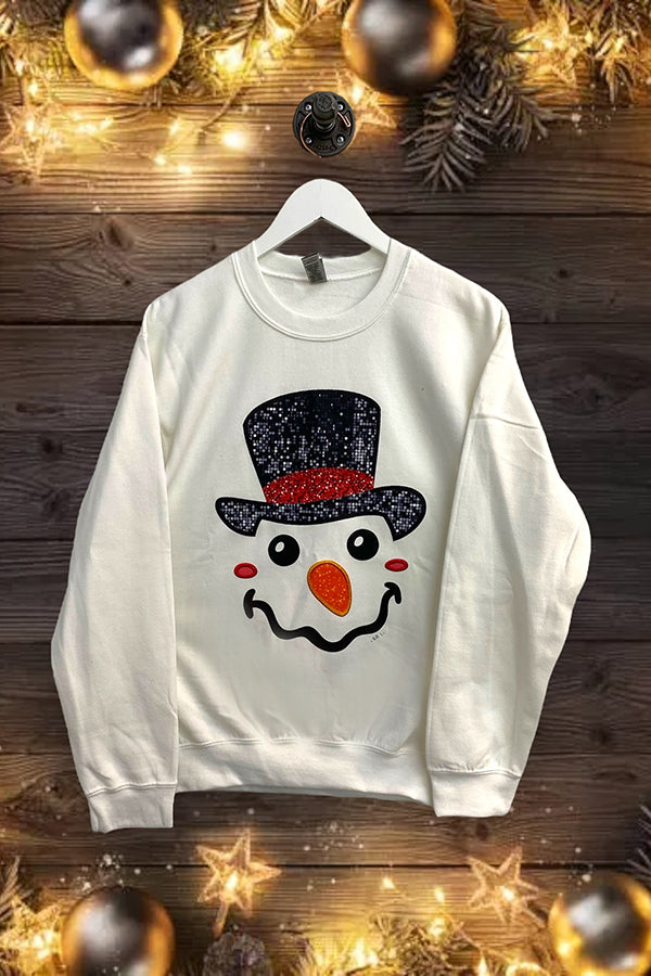 GILDAN SS DTF SNOWMAN  - WHITE