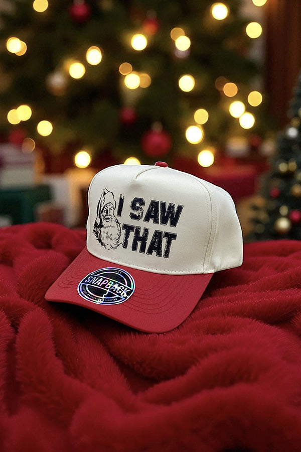 “Santa Saw That” Christmas Snapback Hat