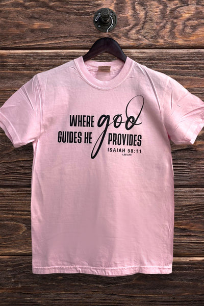 CC DTF WHERE GOD GUIDES HE PROVIDES - PINK