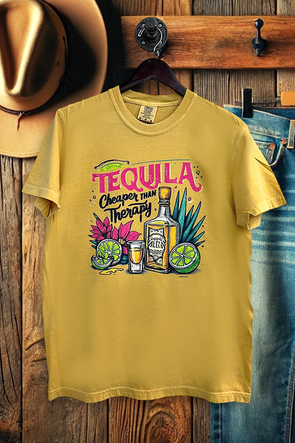 CC DTF CHEAPER THAN THERAPY - MUSTARD