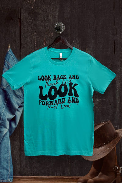 BC DTF LOOK BACK & THANK GOD - TURQUOISE