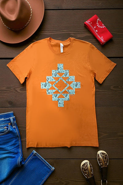 BC DTF WESTERN AZTEC - ORANGE