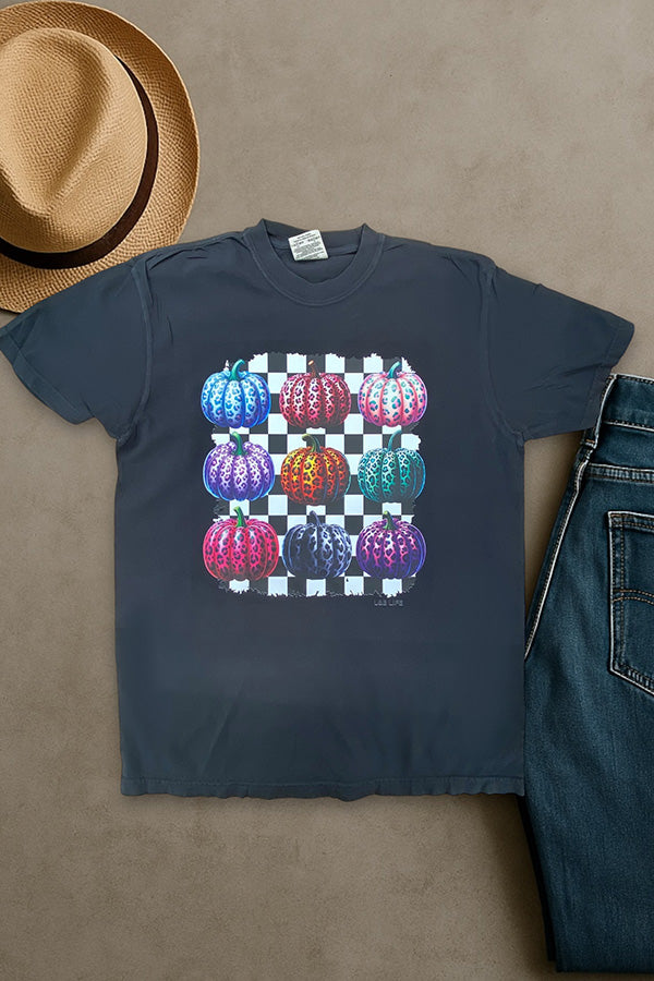 CC DTF CHECKER PUMPKINS - BLACK