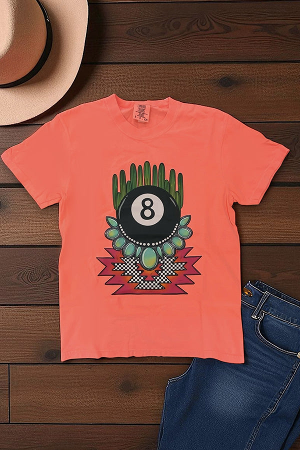 CC DTF 8BALL AZTEC - NEON CANTALOPE
