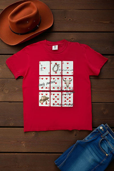 CC DTF HEART ACE CARDS - RED