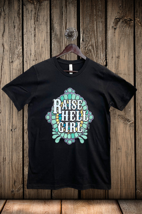 BC DTF RAISE HELL GIRL - BLACK