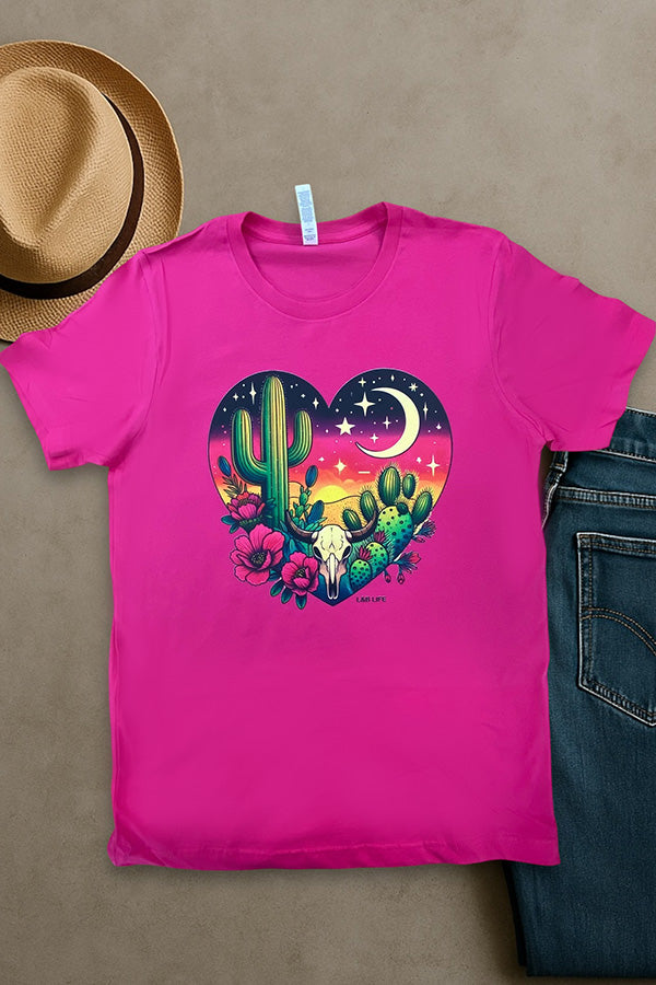 BC DTF STEER HEART- FUSHIA PINK