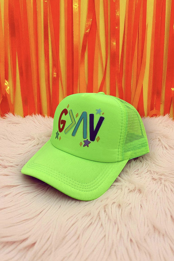 “God Is Greater Than My Highs and Lows” Neon Trucker Hat