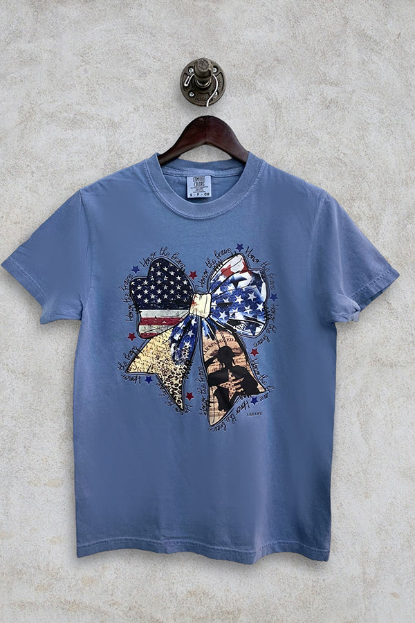 CC DTF FLAG BOW - DENIM BLUE