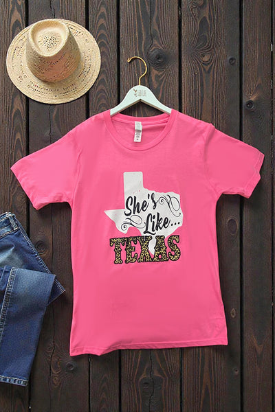 BC DTF SHE'S LIKE TEXAS - NEON PINK