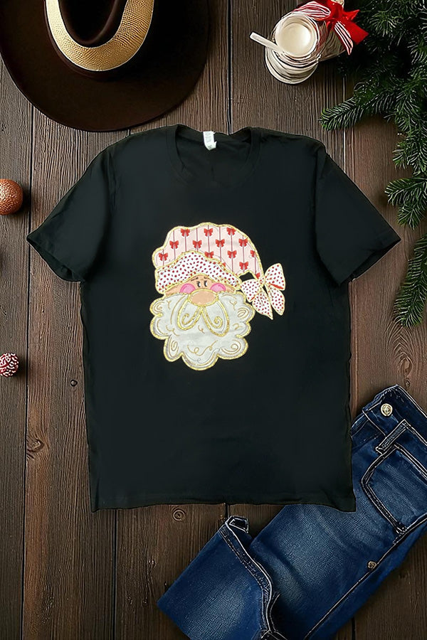 BC DTF SANTA BOW - BLACK