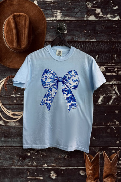 CC DTF BLUE BOW - CHAMBRAY