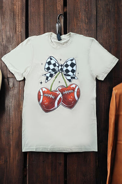 GILDAN DTF CHERRY FOOTBALL - CREAM