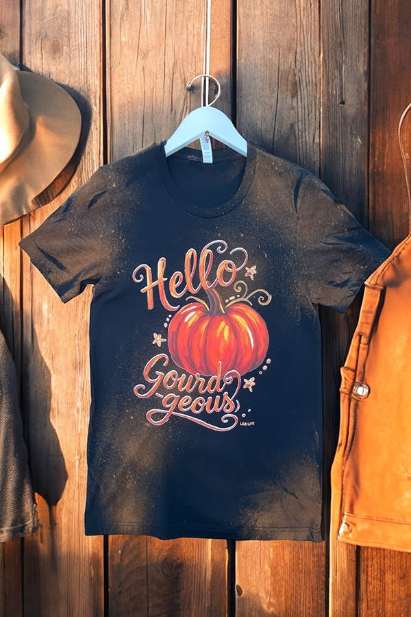 BC BL DTF HELLO GOURDEOUS - BLEACHED BLACK