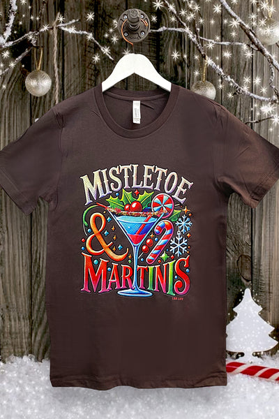 BC DTF MISTLETOE AND MARTINIS - BROWN