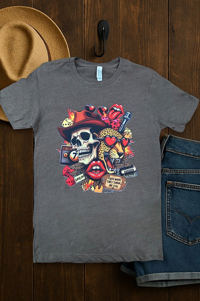 BC DTF LEO SKULL - HEATHER BROWN